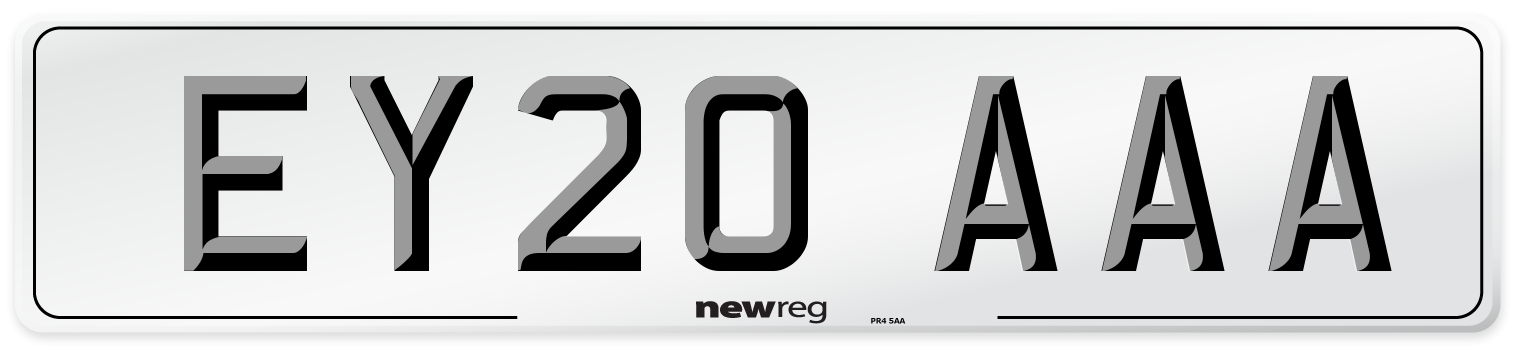 EY20 AAA Number Plate from New Reg